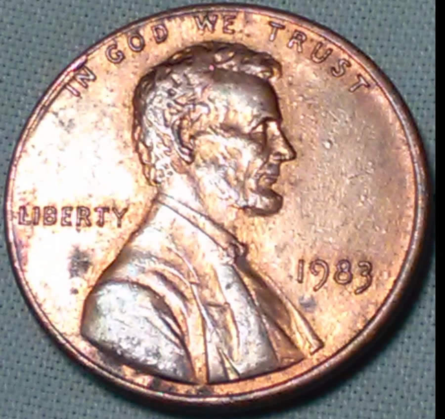 1983-P-Lincoln-Cent-With-Small-Cud-Smallest-I've-Seen-And-It's-Hilarious!
